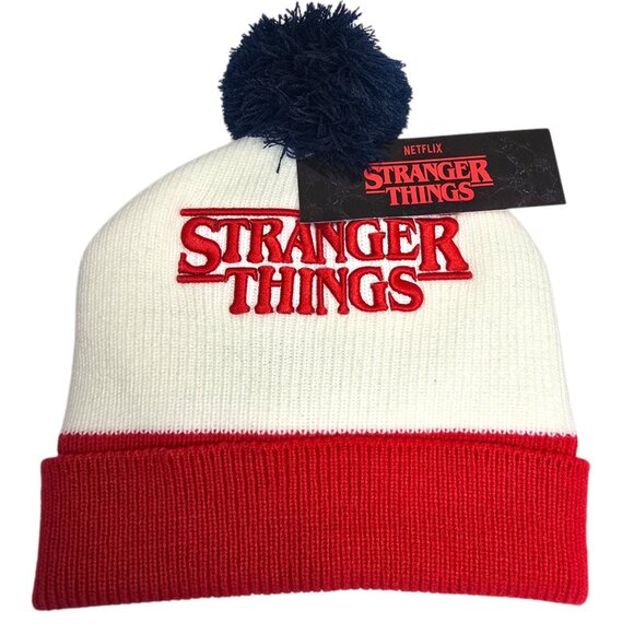 Stranger Things Other - Pom Beanie Knit Hat Stranger Things Embroidered Unisex One Size Brand New